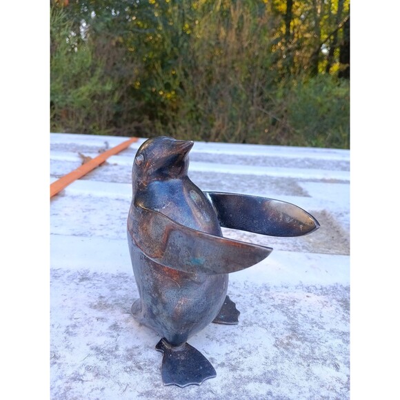 Restoration Hardware Silver Penguin Candle Holder/Decoration - Picture 1 of 6